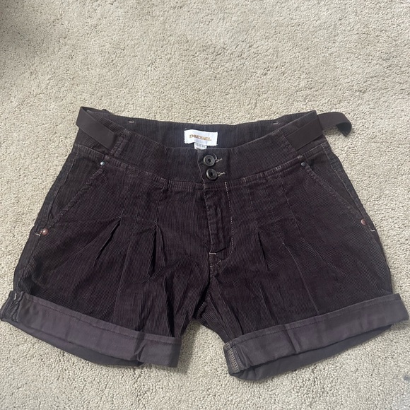 Diesel VINTAGE RARE Women's Dark Brown Corduroy Shorts